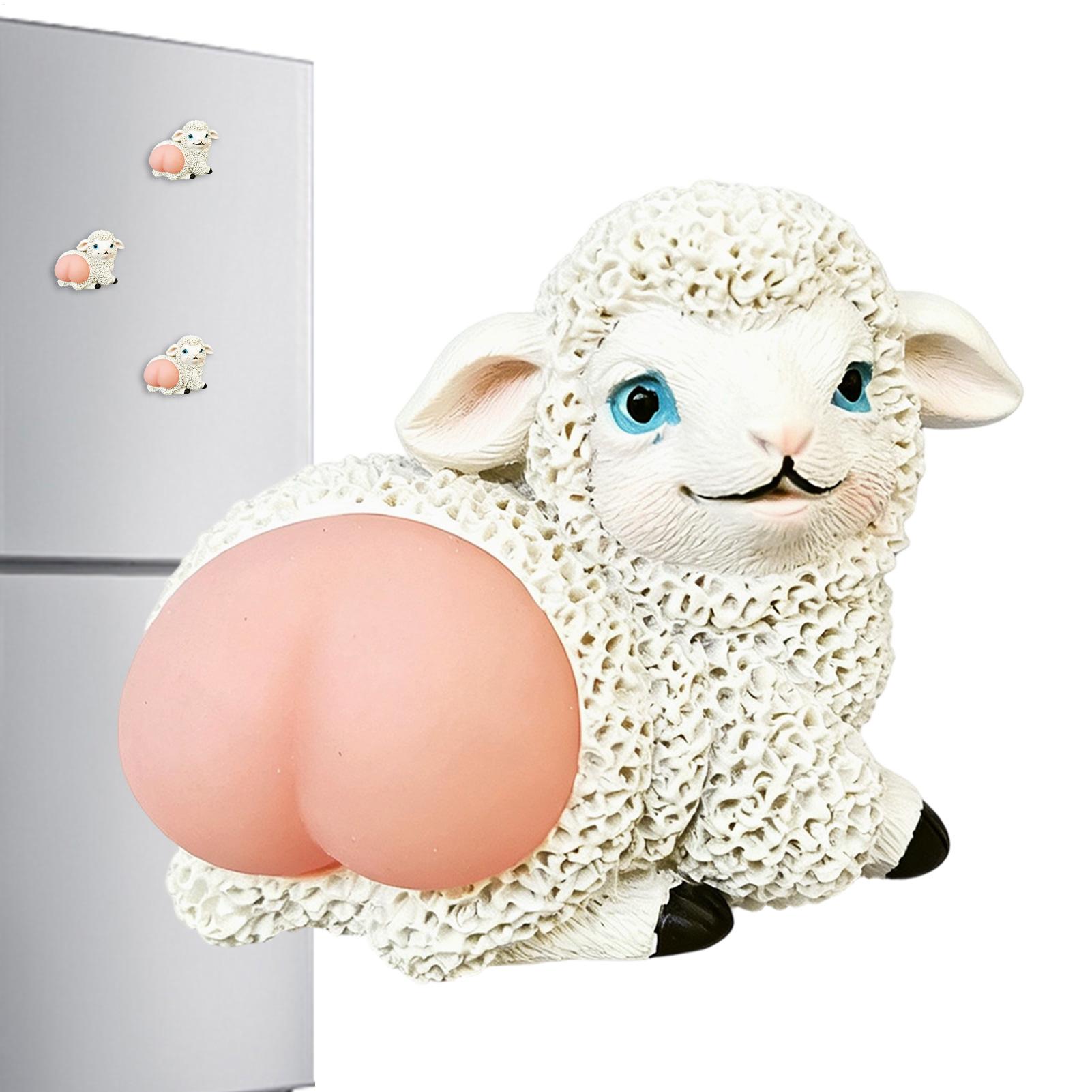 Home Bar And Fridge - Cute Sheep Shape Squeeze Butt Fridge