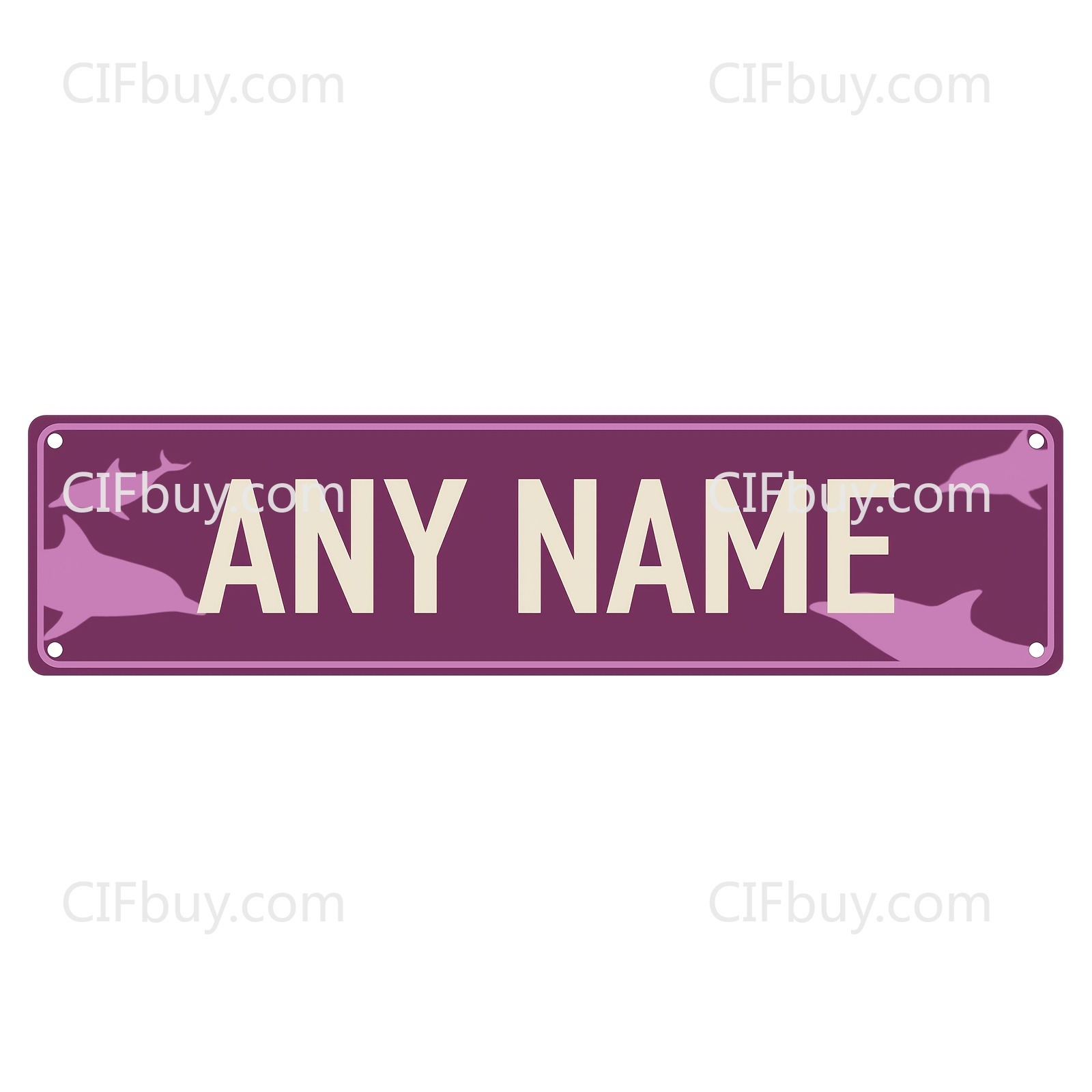 Home Bar Cafe - Custom 2D Dolphin Metal Street Sign,