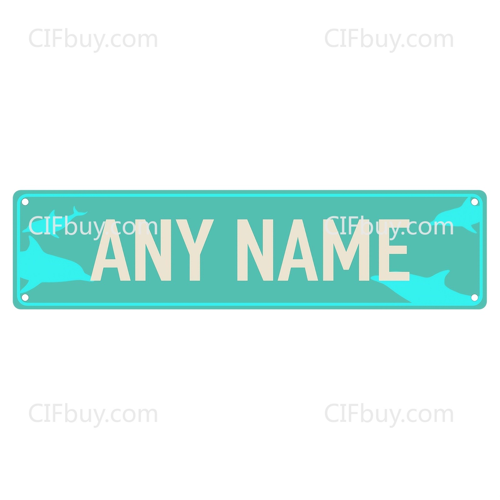 Home Bar Cafe - Personalized 2D Dolphin Metal Sign, Custom