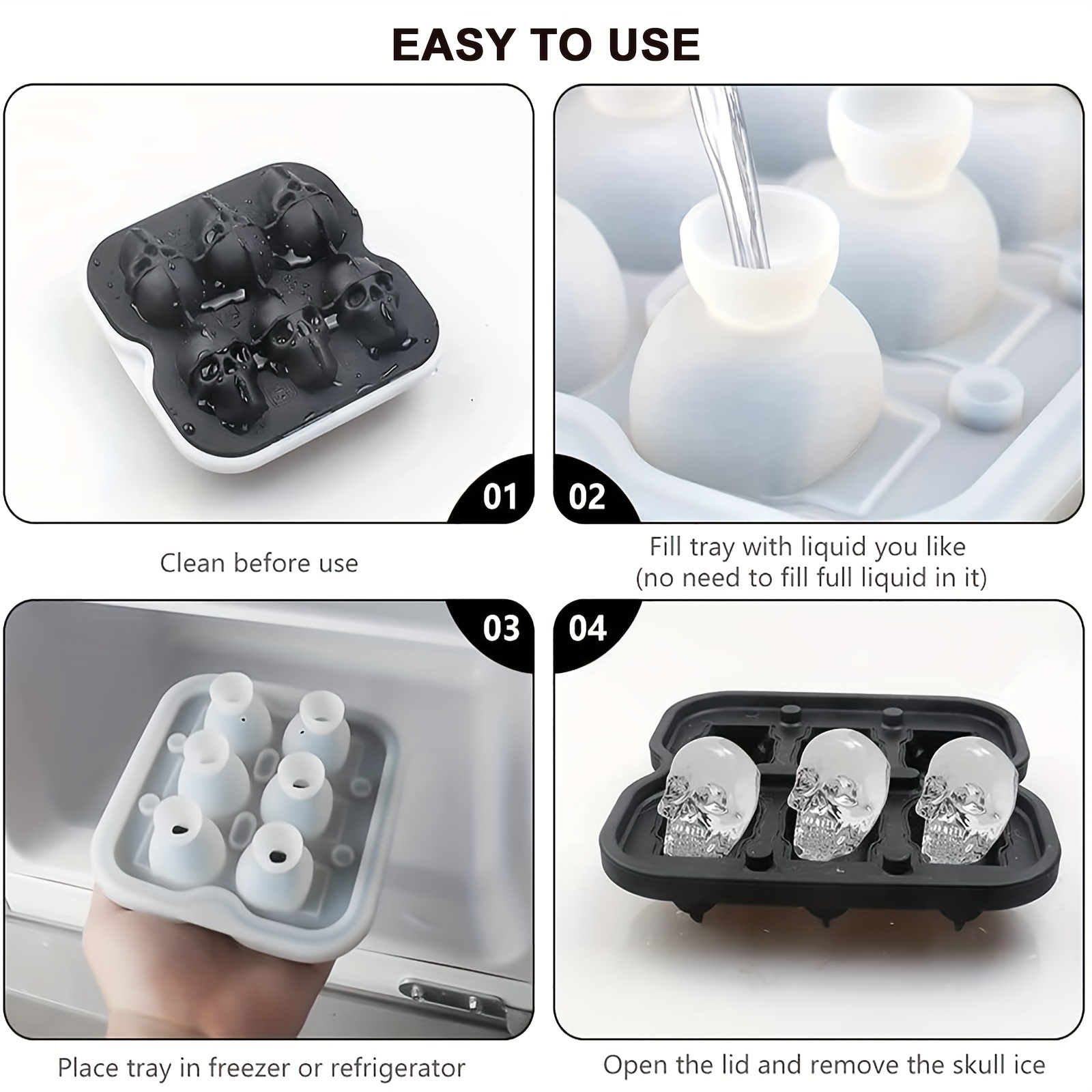 4-6 cells Skull Ice Ball Mold- - огляд і ціна Ice Mold Sphere