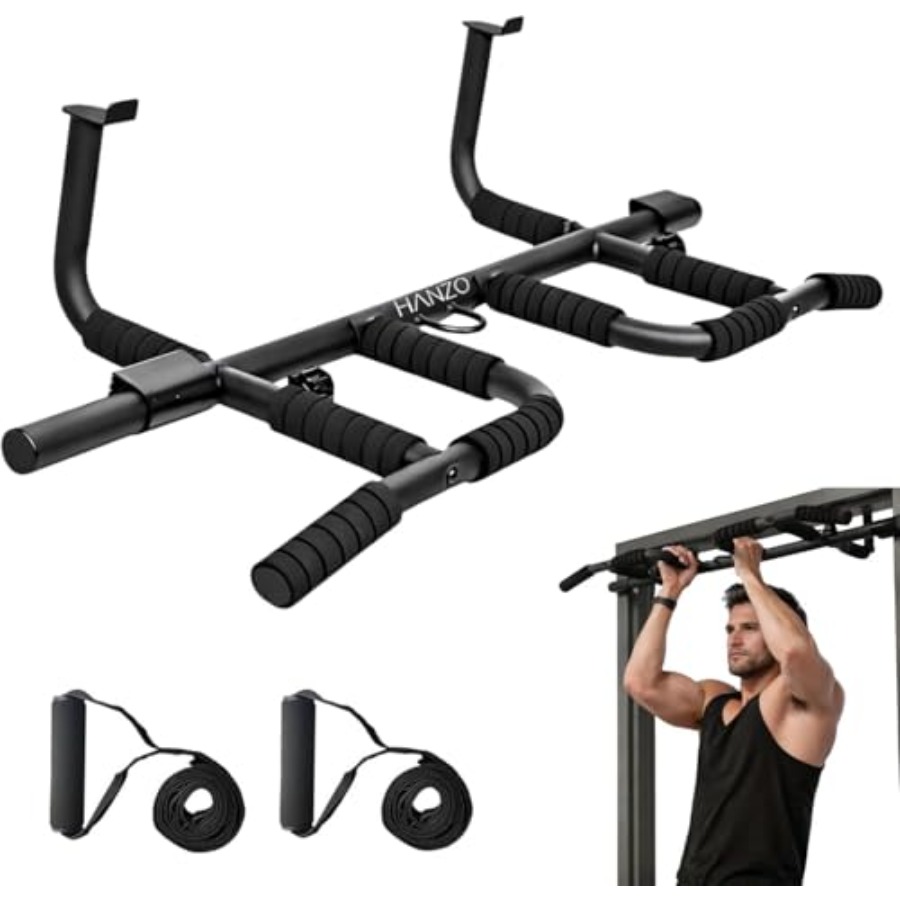 Doorway Pull Up Bar Set with S - огляд і ціна Home Bar Setup