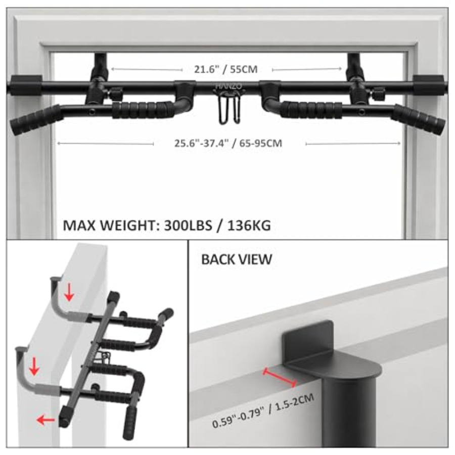 Doorway Pull Up Bar Set with S - огляд і ціна Home Bar Setup