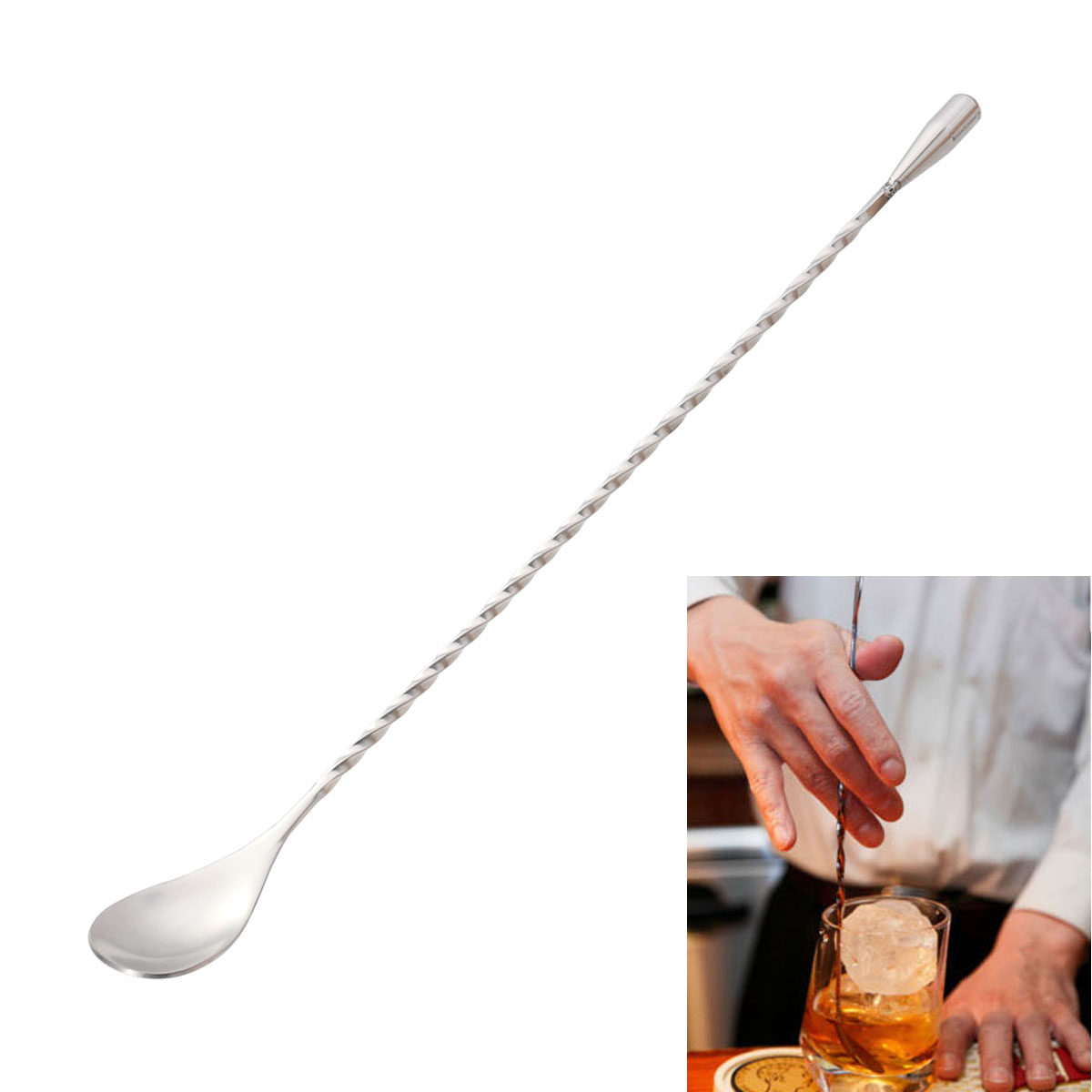 Stainless Steel 304 Cocktail T - огляд і ціна Bar Spoon Twisted